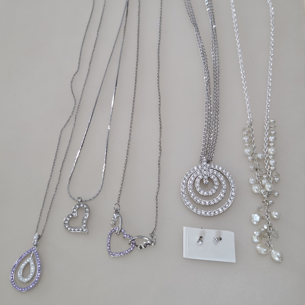 Elegant Crystal Necklace Lot